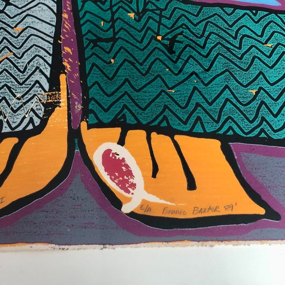 Spirit Figure II Original Print signed Bonnie Baxter - Picture 2 of 3